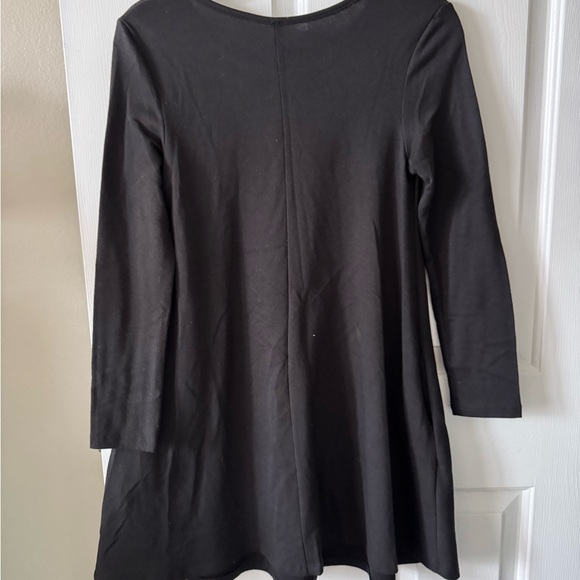 Lime n Chile Black A-Line Cotton Dress, S, Long Sleeves, Pockets NWOT - Picture 2 of 5